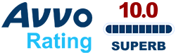 Logo Recognizing Keane Law Firm's affiliation with AVVO